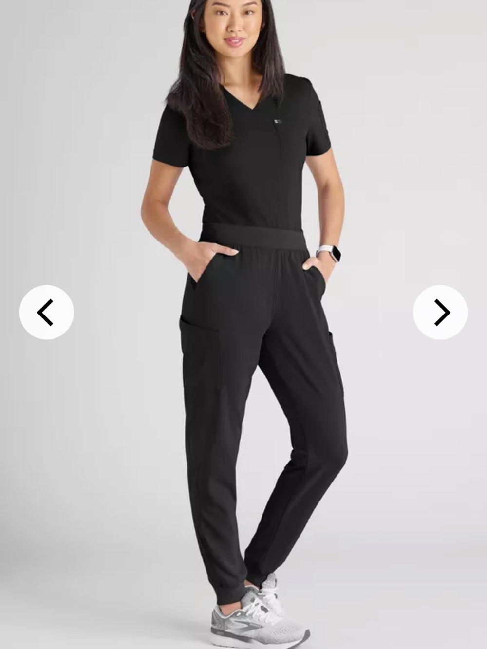 Uniform Advantage Easy Stretch Black Scrub Set